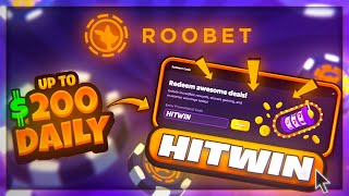 ROOBET PROMO CODE HITWIN FREE 200 DAILY BONUS roobet promo code 2024 [upl. by Powder]