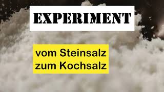 Vom Steinsalz zu Kochsalz Experiment 5Klasse NuTCreativeFamily [upl. by Trescha]