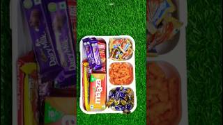 Dairy Milk Classic Chocolate Eclairs Toffee Candy Snacks amp Mango Juice Lunch Box Ideas 😘 😋 [upl. by Elleynad714]