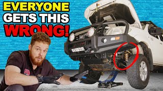 EXPERT DIY LIFT KIT INSTALL SECRETS How to fit a 2in suspension kit at home on your 4WD [upl. by Analah]