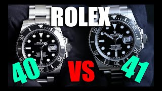 Rolex Submariner 40mm VS 41mm [upl. by Yltsew]