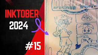 INKTOBER 2024 GUIDEBOOK  Dia 15 GUÍA  DIGIMON ART [upl. by Cross70]