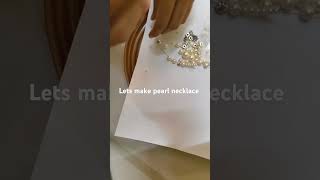 Diy pearl necklace diyjewellerymakingathome [upl. by Hurlee]