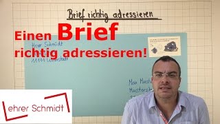 Einen Brief richtig beschriften adressieren  Sachunterricht   Lehrerschmidt  einfach erklärt [upl. by Halil]