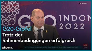 Statement von Bundeskanzler Olaf Scholz beim G20Gipfel auf Bali [upl. by Dajma]