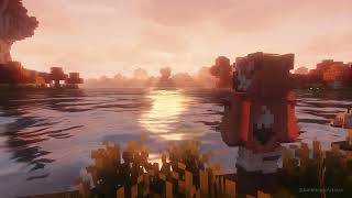 Enjoy with Me this beautiful Autumn Sunrise in Minecraft with Music Box playing 🎵 [upl. by Bazluke]