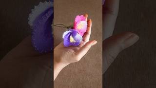 Pink purple nylon Stocking Flowers 🌺😍youtubeshorts diy flowerdecoration craft stockings [upl. by Almira]