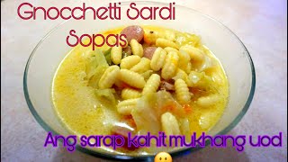 Creamy Sopas using Gnocchetti Sardi Pasta  Filipino Food [upl. by Adi]