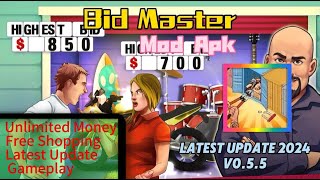 New Update Bid Master Mod Apk 055  Unlimited Money Free Shopping [upl. by Teews552]