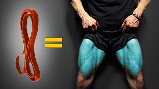 Build Bigger Legs with Bands NO WEIGHTS [upl. by Talbott]