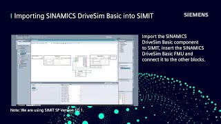 How to import SINAMICS DriveSim Basic into SIMIT Matlab Simulink Amesim and ANSYS TwinBuilder [upl. by Boone]