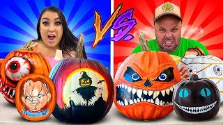 PUMPKIN CARVING CHALLENGE LIVE [upl. by Ita387]