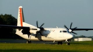 Cityjet ► Fokker 50 ► Landing and Takeoff ✈ Groningen Airport Eelde [upl. by Ellemaj845]