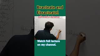 Bracteate and ebracteate  flower parts  Footlab classes Rohit [upl. by Annavahs]