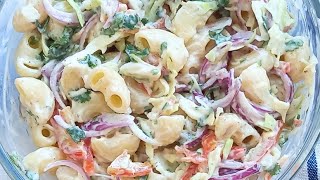 Creamy Pasta Salad Recipe  Macaroni Recipe cookinghouse15 [upl. by Gonta621]