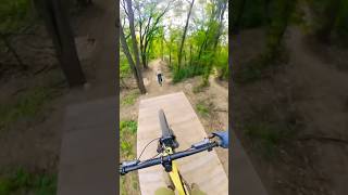 Chasing Adam down Eight Mile High at Localized Bike Park midwestmtb mtb minnesota [upl. by Eadrahs246]