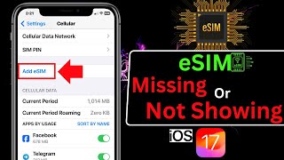 How to Fix Add eSIM Not Working on iPhone iOS 17  Add eSIM Option Not Showing  iPhone eSIM Glitch [upl. by Dituri723]