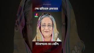 হাসিনাকে গ্রেপ্তারে ইন্টারপোলে রেড নোটিশ জারি করতে আইজিপিকে চিঠি sheikhhasina redalert [upl. by Yvan]