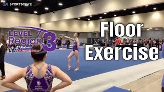 2023 USAG Region 3 Level 7 Regionals  Emersyn Level 7 Floor Routine  Colorado Aerials [upl. by Eugen410]