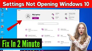 How To Fix Settings App Not Opening Windows 10  Settings App Not Working Easy Way [upl. by Annehcu644]