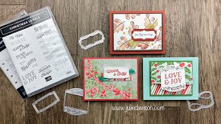 3 Stampin Up Mini Catalog Projects with Christmas Labels Bundle  Thursday Night Stamp Therapy [upl. by Trout736]