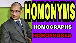 HOMONYMS HOMOPHONES HOMOGRAPHS LinguisticsBA English University of Calicut Capt Binoy Varakil [upl. by Lanrev]