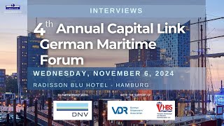 4th Annual Capital Link German Maritime Forum  Interviews [upl. by Aleihs282]