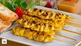 Como hacer Pollo Satay estilo Thai quotKai Satayquot ไก่สะเต๊ะ [upl. by Irvine]