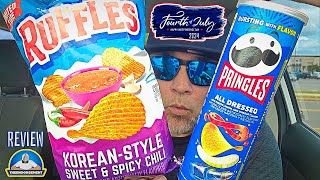 Ruffles® KoreanStyle Sweet amp Spicy Chili VS Pringles® All Dressed  4th Of July  theendorsement [upl. by Nowed]