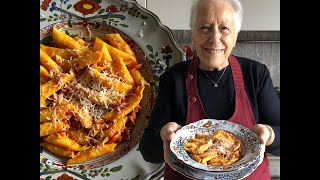 Pasta Grannies make handrolled penne called garganelli [upl. by Maze]