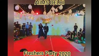 aiims delhi freshers 2020 party dance by kartik reddy × akansha singh × shoieb aftab awsome dance [upl. by Eenafit]