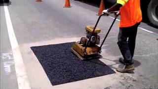 Ultracrete Instant Road Repair in Malaysia Summer 2013 [upl. by Ennaerb]