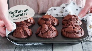 RECETTE  Muffins au chocolat moelleux et gourmands [upl. by Hentrich]