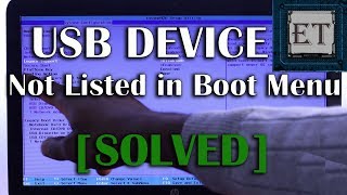 UEFI Boot  How to Boot From USB Flash Drive USB Device Not Listed in Boot Order  Solved [upl. by Beaufort142]