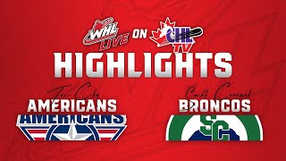 TriCity Americans at Swift Current Broncos 1119  WHL Highlights 202425 [upl. by Daryl]