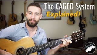 The CAGED System Explained  Music Theory Guitar Lesson [upl. by Valerlan]