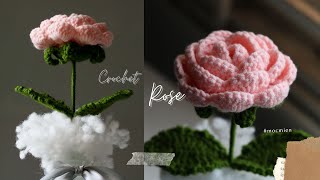 Cách móc hoa hồng bằng len đơn giản nhất  Crochet Rose  Mộc Miên 9 [upl. by Olyhs]