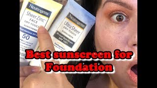 NEUTROGENA SHEER ZINC FACE SUNSCEEN VS ULTRA SHEER SUNSCREEN [upl. by Donnell]