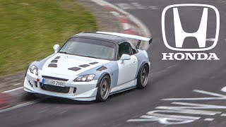 The Fastest HONDAS on the Nurburgring Nordschleife NSX Civic Type R S2000 Integra amp more [upl. by Fugazy]