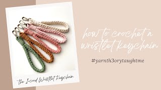 DIY  Crochet Wristlet Keychain  Crochet Tutorial  Crochet for Beginners [upl. by Marduk]