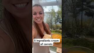 Cream of Carrot Soup 🥕  5Ingredient Healthy Comfort Food [upl. by Pavior]