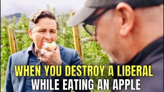 BOOM Conservative COMPLETELY DESTROYS Liberal Journalist while Casually Eating an Apple 😂 [upl. by Flinn]