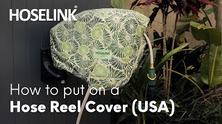 How to put on a Hose Reel Cover  Hoselink USA  Retractable Garden Hose Reel  Optional Accessory [upl. by Anaylil]