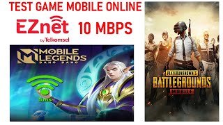 EZNET 10 MBPS GAMING TEST MOBILE LEGEND amp PUBG MOBILE [upl. by Greenwell]