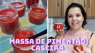 COMO FAZER MASSA DE PIMENTÃO CASEIRA  Receita simples e prática com APENAS 3 ingredientes [upl. by Enylecoj509]