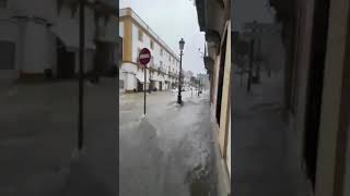 Major Flooding due to heavy rainfall in Jerez Spain dana flood flooding spain jerez fyp [upl. by Salohcin]