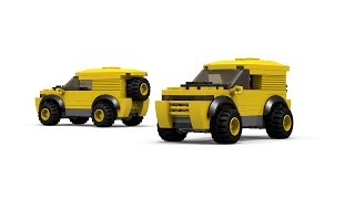 Custom LEGO 4x4 Offroad Race Car MOC Instructions [upl. by Alleirbag]