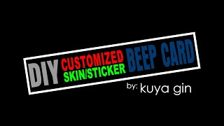 DIY Beep Card SkinSticker [upl. by Cohby]