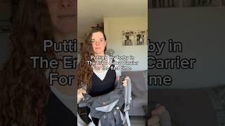 Putting my baby in the ergo baby carrier for the first time ever babycarrier [upl. by Shepperd]