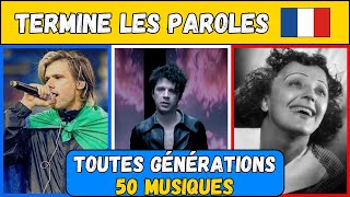 TERMINE les paroles TOUTES générations  50 extraits [upl. by Ihskaneem51]